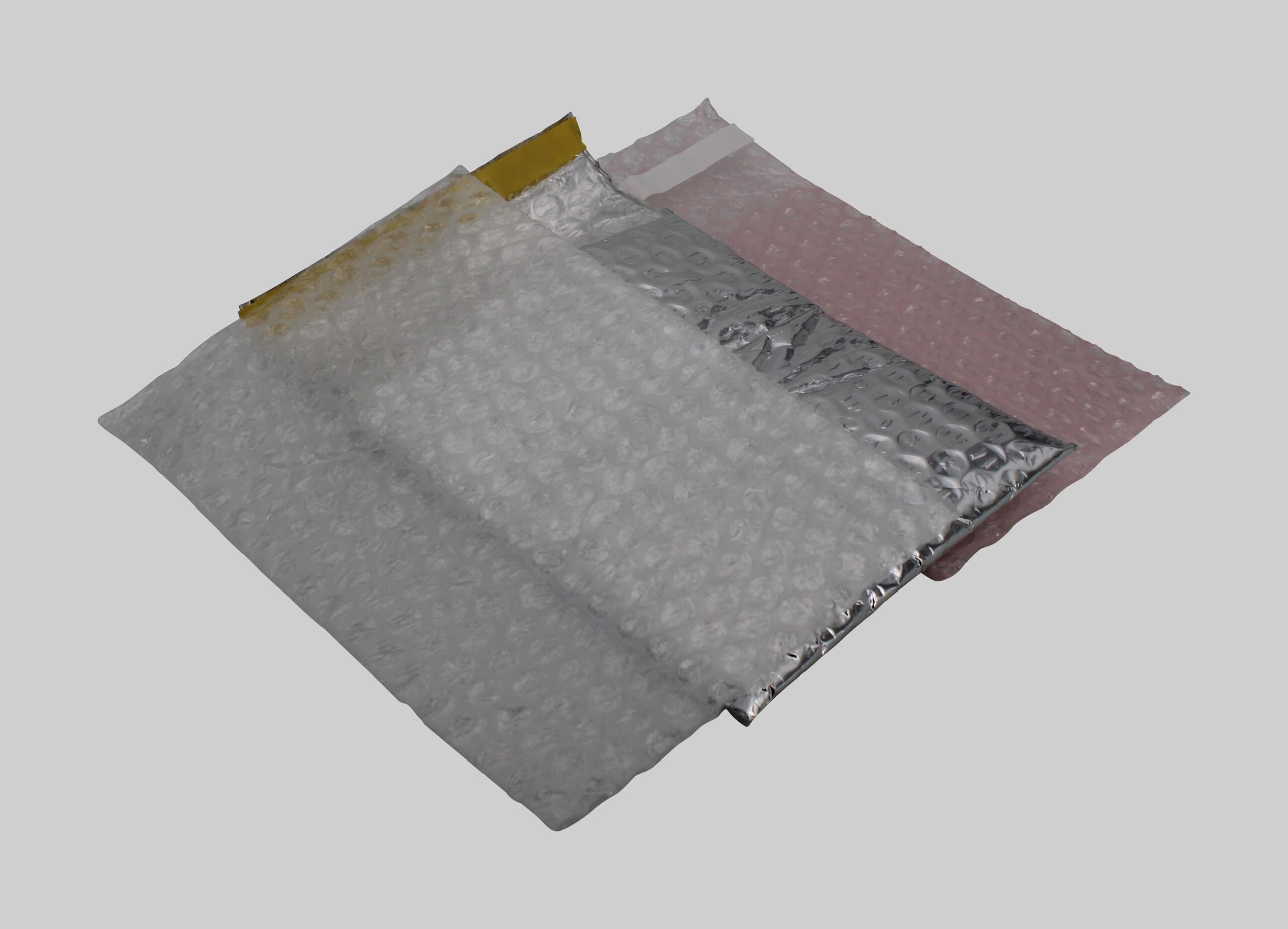 Übersicht von Luftpolsterbeutel, Aluminium Luftpolsterbeutel und rosa-antistatischem Luftpolsterbeutel
